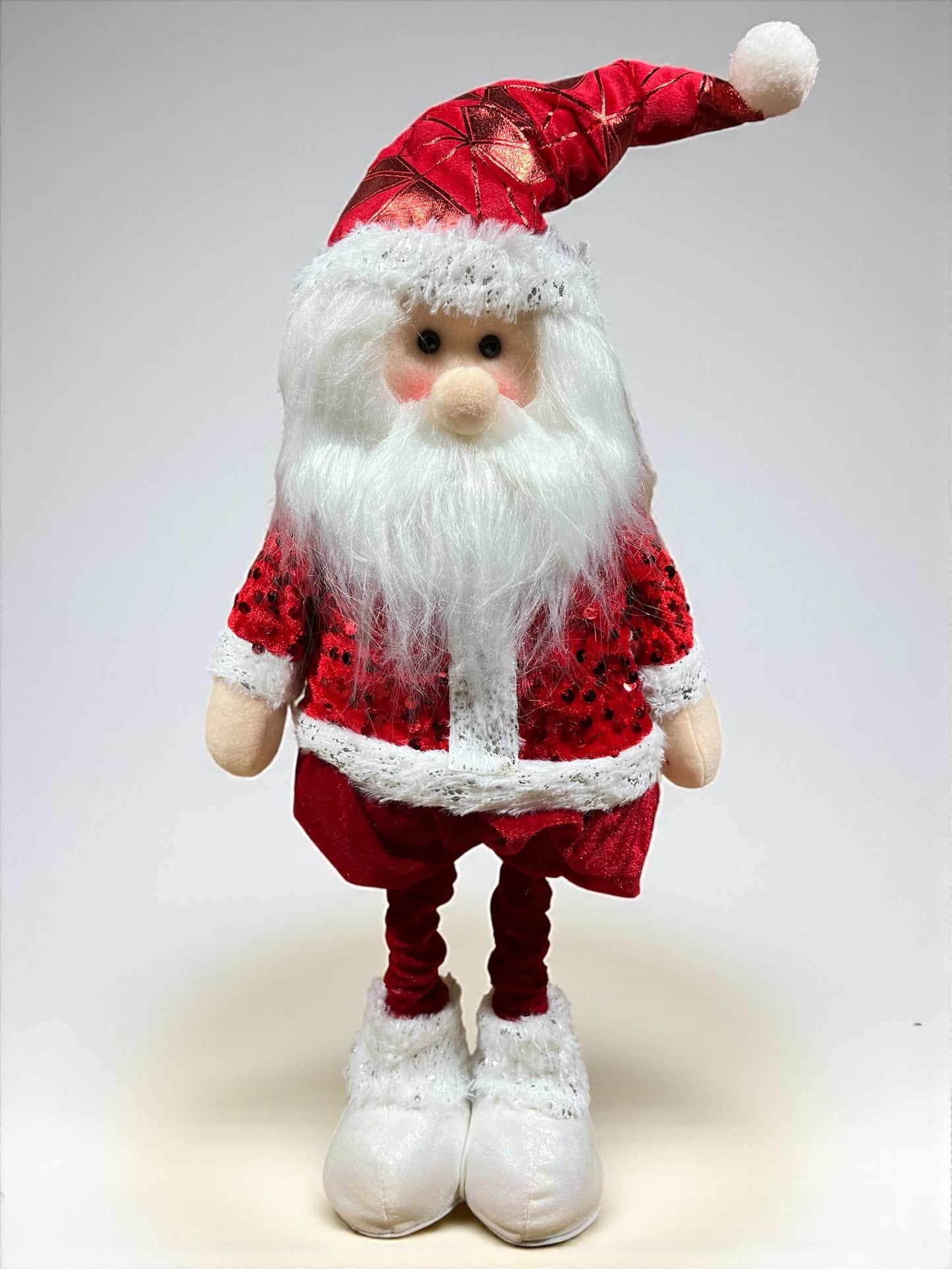Santa de piernas retráctiles rojo de 62cm a 79cm (MUL00510L)