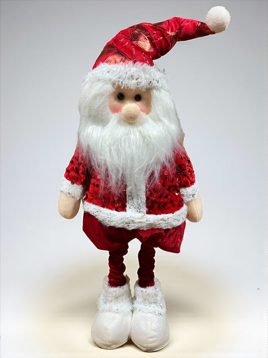 Santa de piernas retráctiles rojo de 62cm a 79cm (MUL00510L)