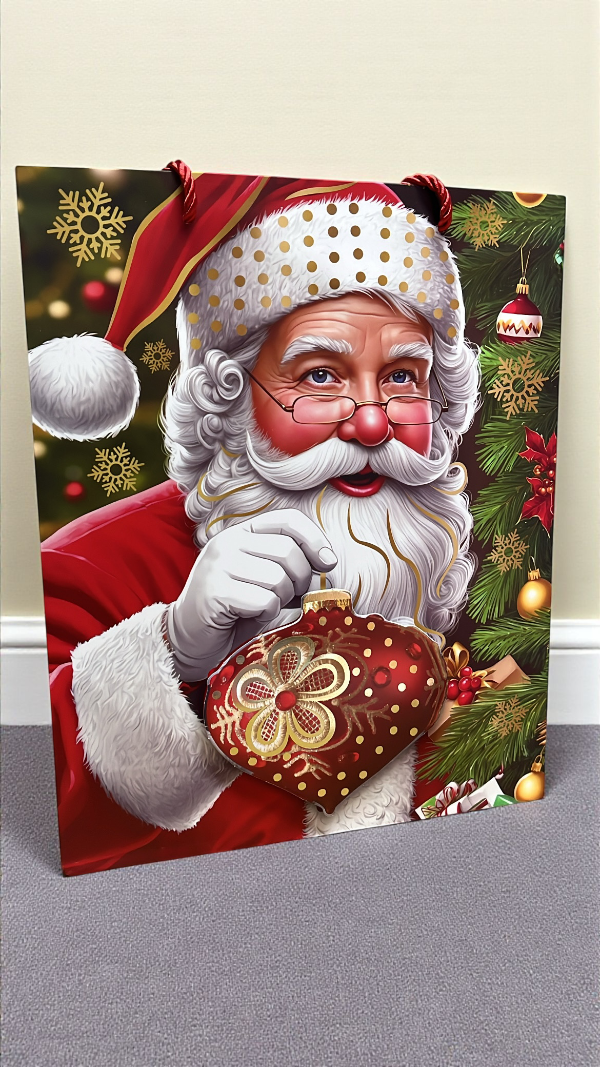 Bolsa de regalo navideña 40cm x 30cm x 12cm (M2577)