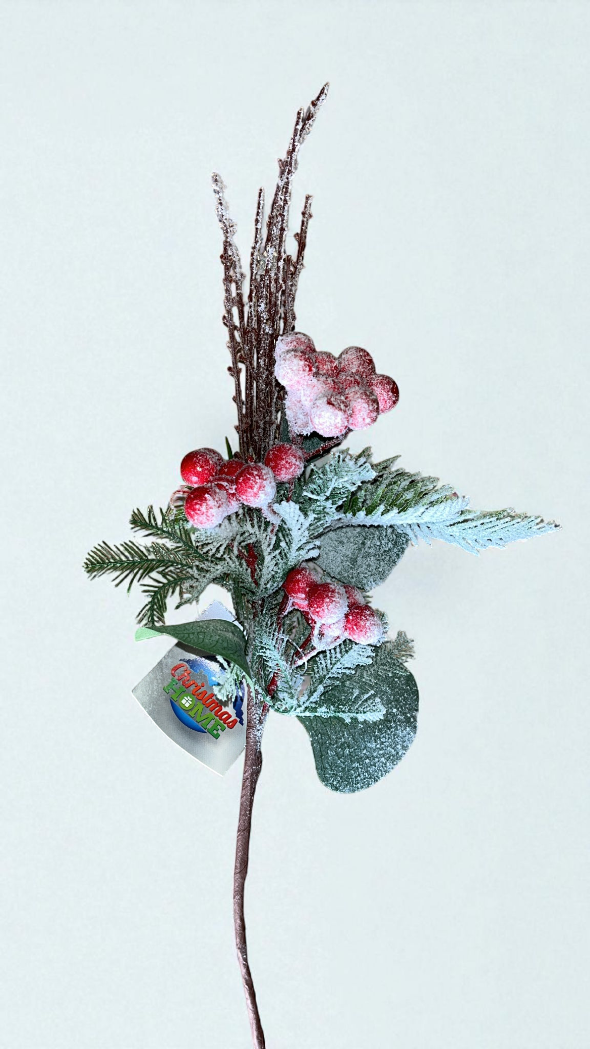 Pin navideño berries nevado (CH2654)