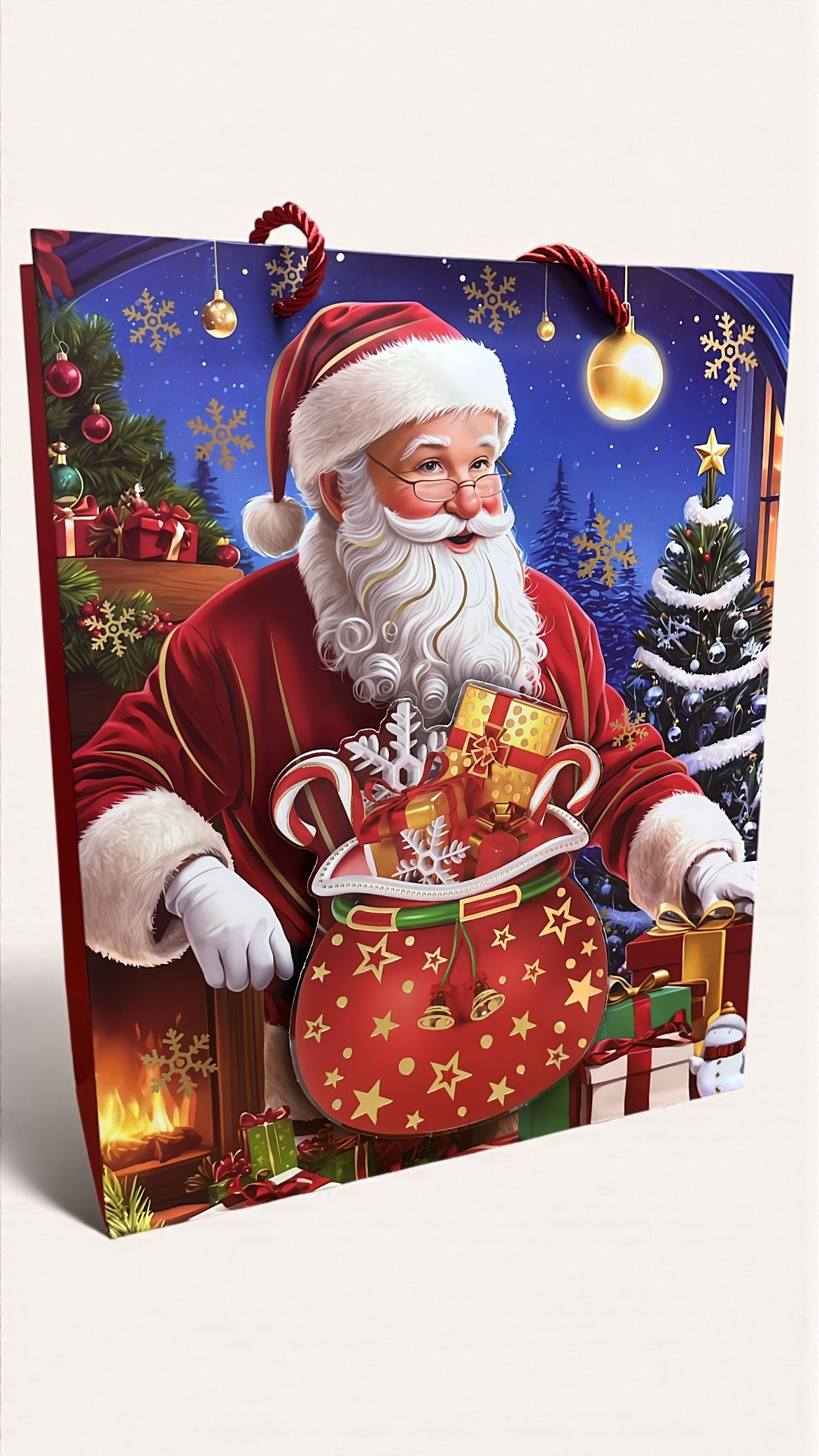 Bolsa de regalo navideña 40cm x 30cm x 12cm (M2577)