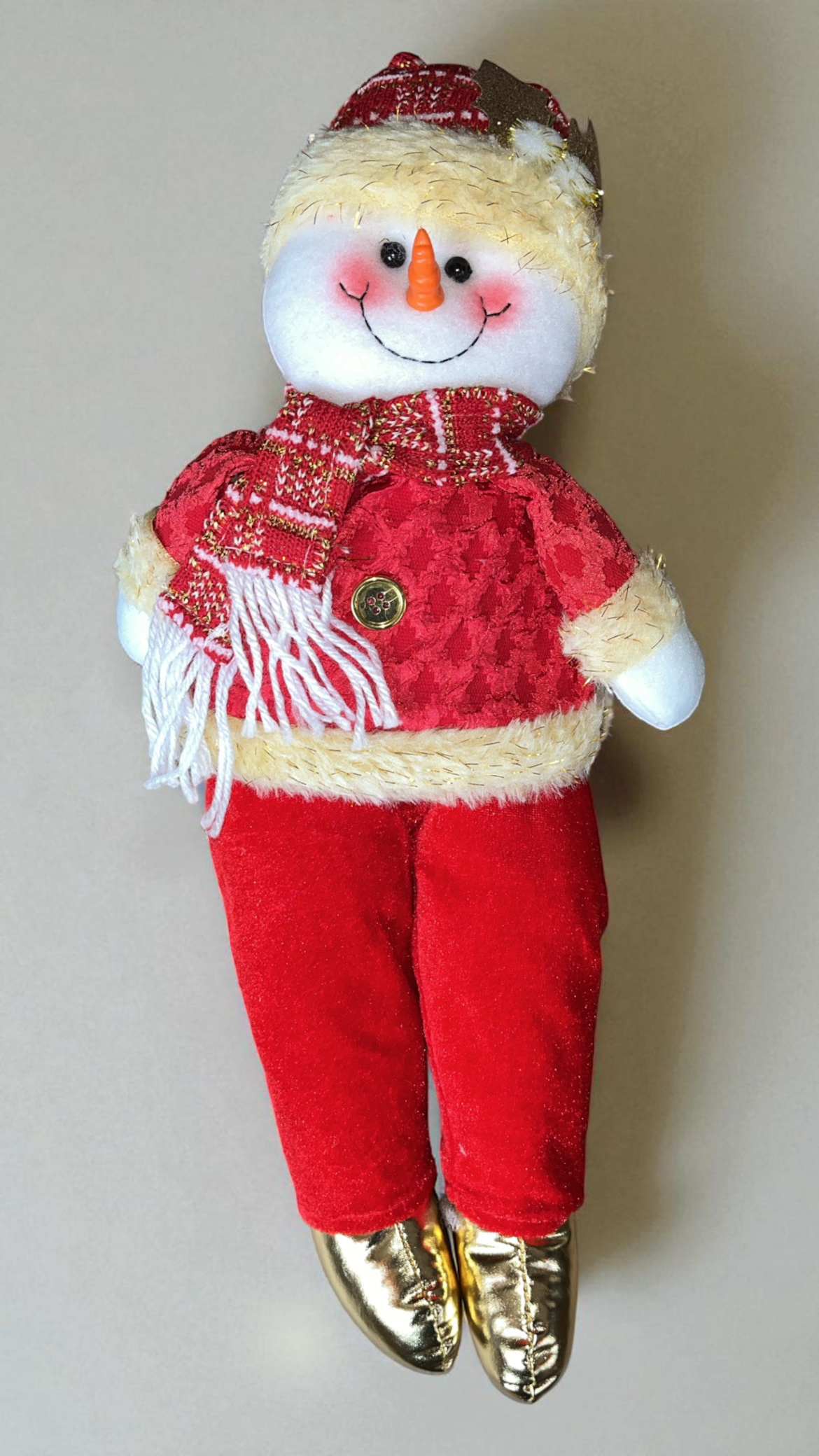 Muñeco navideño de peluche rojo 50cm (HG25-1501)