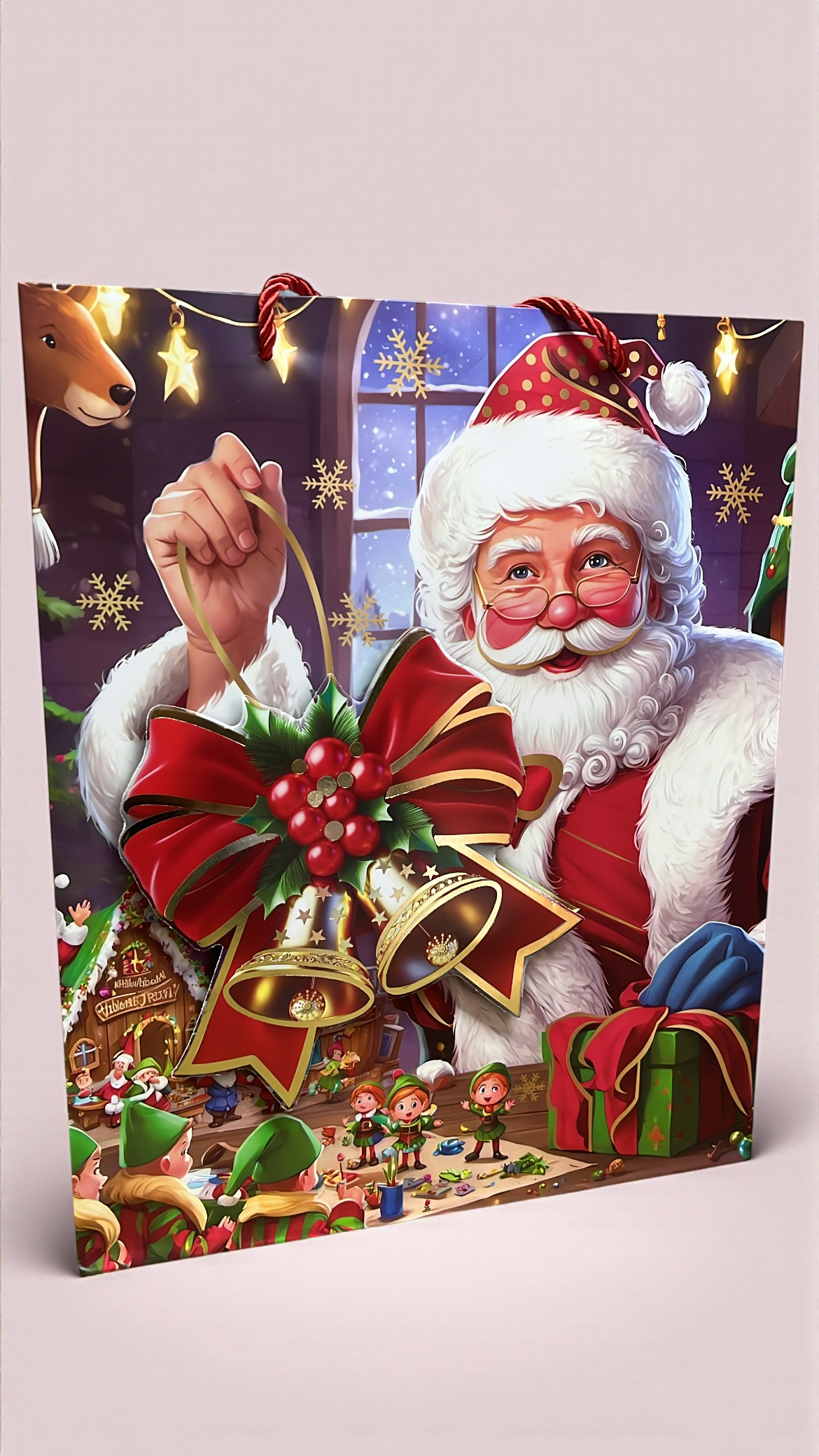 Bolsa de regalo navideña 40cm x 30cm x 12cm (M2577)