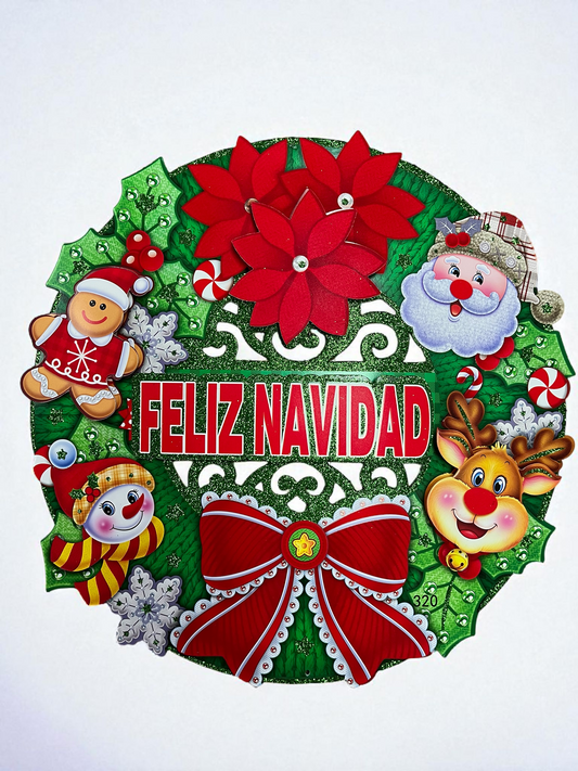 Lámina navideña 38 x 38 cm (HG25-556)