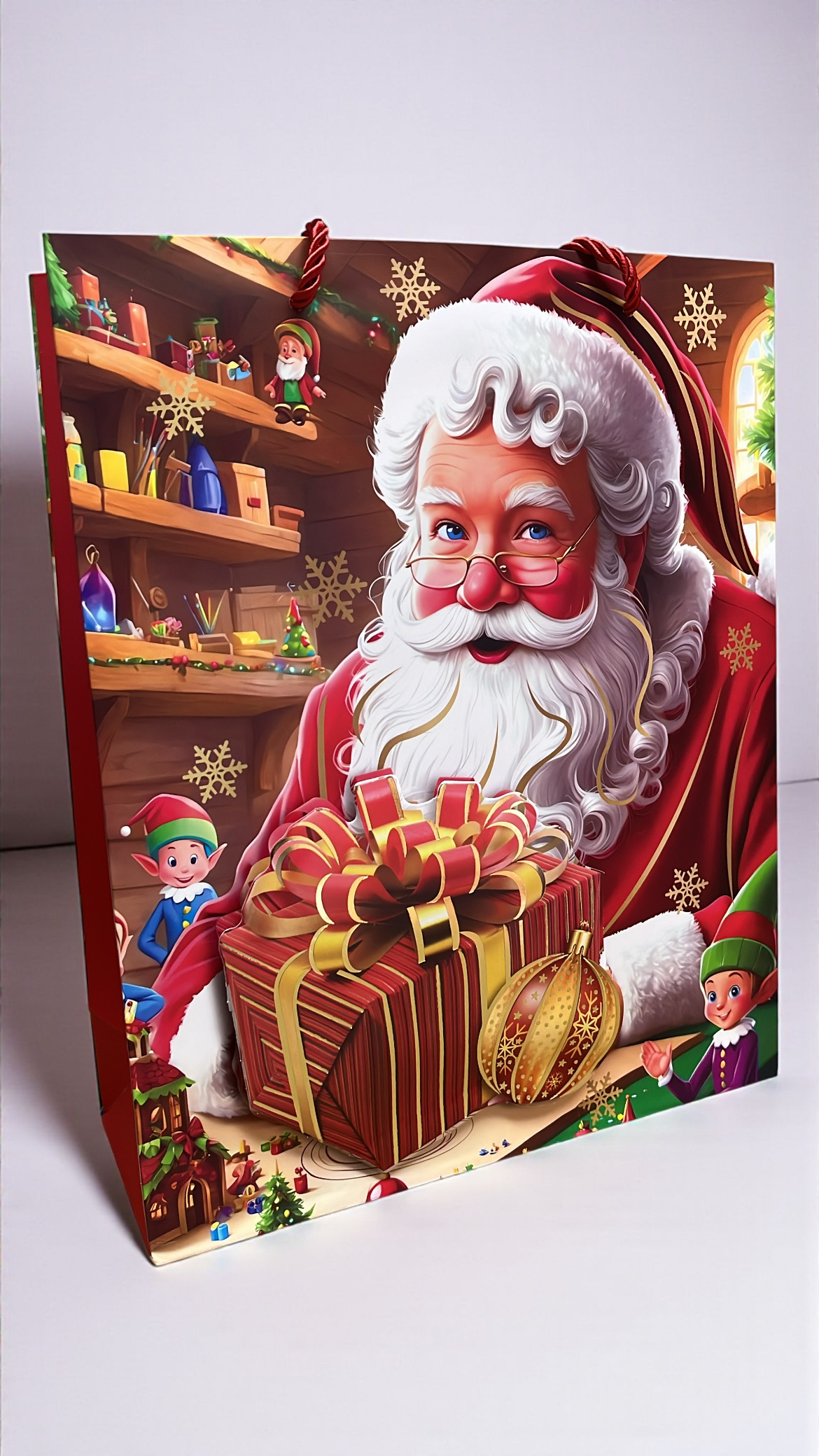 Bolsa de regalo navideña 40cm x 30cm x 12cm (M2577)